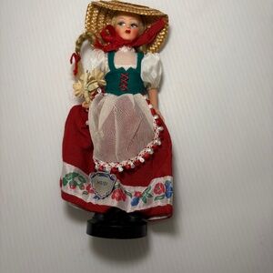 Vintage HEIDI (Eros) Switzerland Collectible Souvenir 7" Doll on Stand